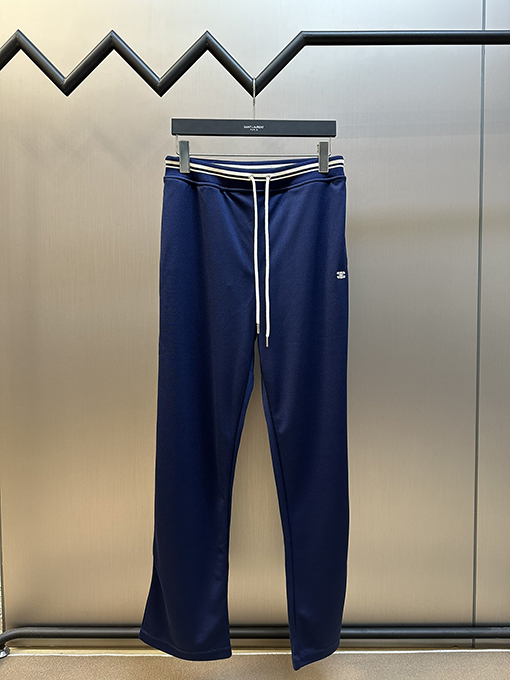 セリーヌ 両面平織りニットパンツ