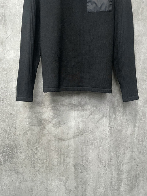プラダ 24fw ナイロンポケットクルーネックセーター