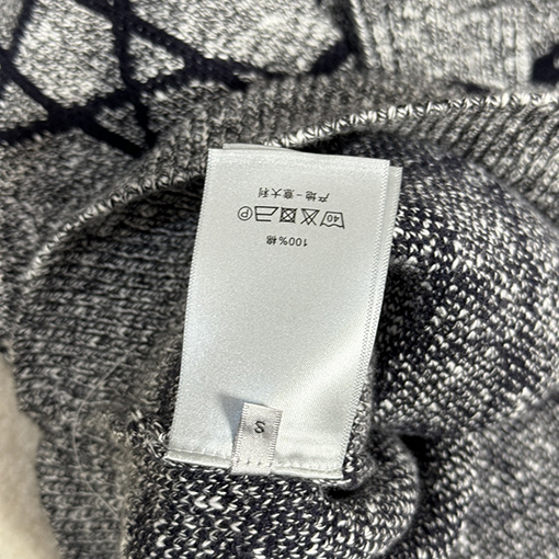 ディオール 新しい菱形チェック柄クルーネックニット