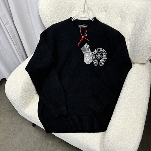 クロムハーツスーパーコピー 新しい菱形チェック柄クルーネックニット