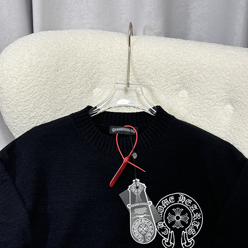 クロムハーツスーパーコピー 新しい菱形チェック柄クルーネックニット