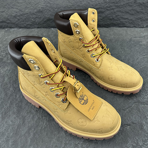 ルイヴィトン 限定コラボLV x Timberlandとアンクルブーツ