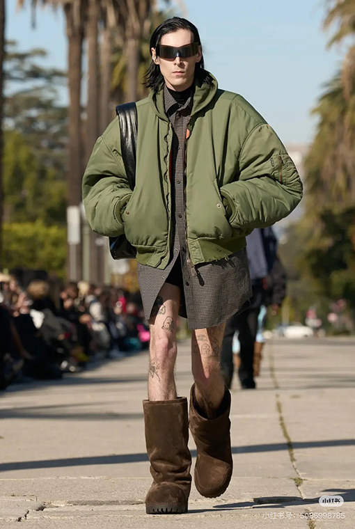 バレンシアガ 24FW Bomber Jaet 薄手のコットンフード付きフライトジャケット