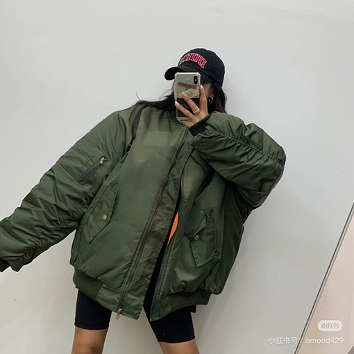 バレンシアガ 24FW Bomber Jaet 薄手のコットンフード付きフライトジャケット