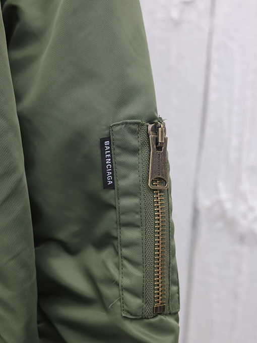 バレンシアガ 24FW Bomber Jaet 薄手のコットンフード付きフライトジャケット