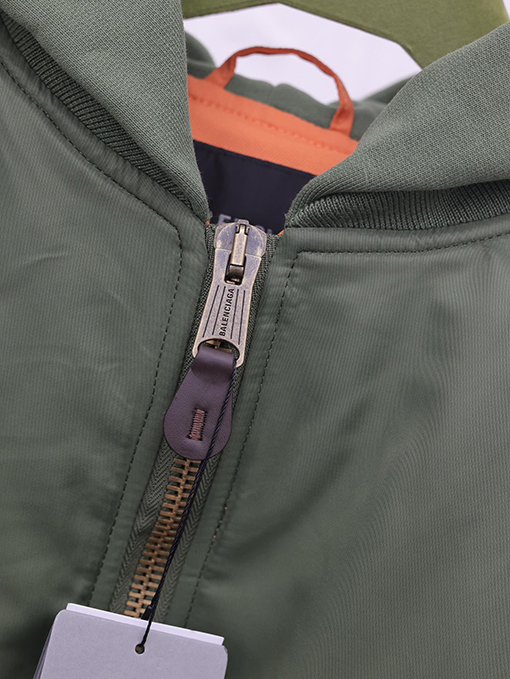 バレンシアガ 24FW Bomber Jaet 薄手のコットンフード付きフライトジャケット
