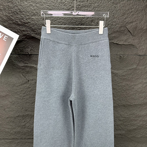 グッチ 新しいカシミヤ刺繍文字ロゴカップルニットパンツ