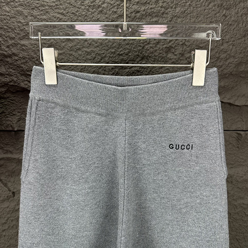 グッチ 新しいカシミヤ刺繍文字ロゴカップルニットパンツ