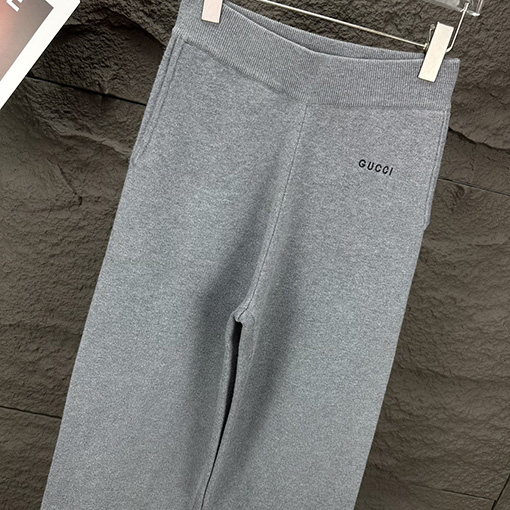 グッチ 新しいカシミヤ刺繍文字ロゴカップルニットパンツ