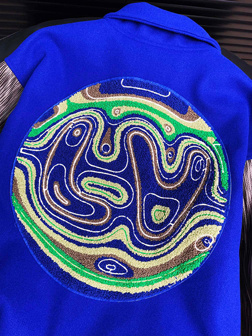ルイヴィトン ユニバーサルタオル刺繍ベースボールジャケット