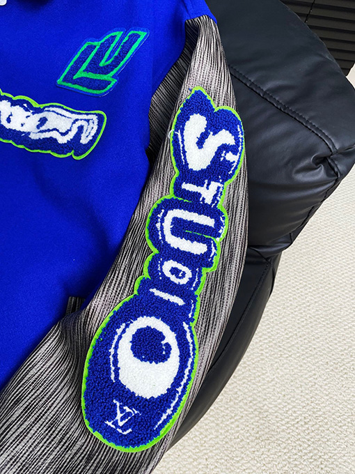 ルイヴィトン ユニバーサルタオル刺繍ベースボールジャケット