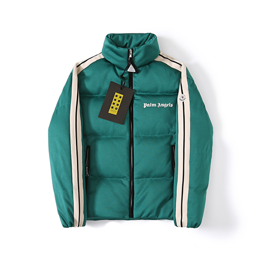 Moncler x Palm Angelsコピー ロゴカラーバー刺繍ロゴダウンジャケット
