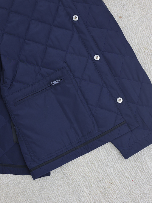プラダスーパーコピー 新しい三角マーク菱格コーデュロイ襟綿服コート