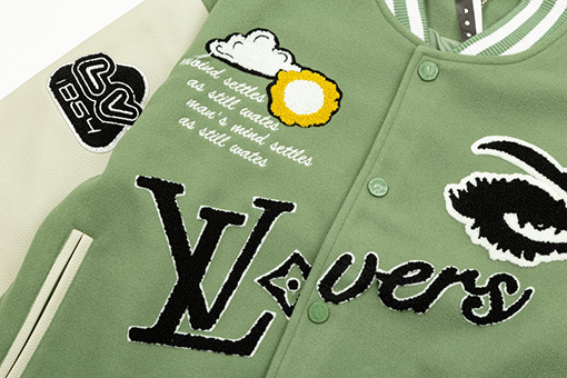 ルイヴィトン 刺繍ステッチベースボールジャージジャケット