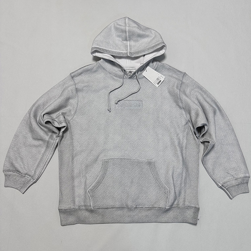 シュプリーム x MM6 Maison Margiela コラボペイントフード付きフリースパーカー