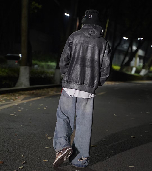 シュプリーム Supreme x MM6 Maison Margiela コラボファッションペイントフード付きフリースパーカー