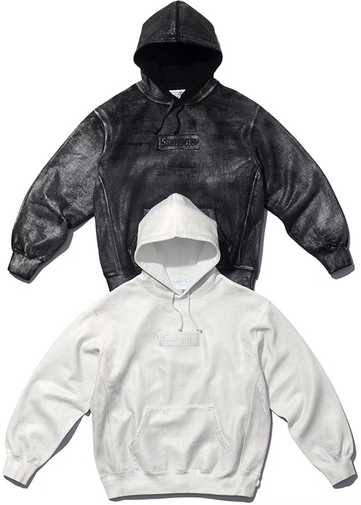 シュプリーム Supreme x MM6 Maison Margiela コラボファッションペイントフード付きフリースパーカー