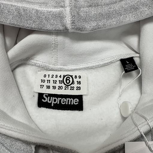シュプリーム Supreme x MM6 Maison Margiela コラボファッションペイントフード付きフリースパーカー