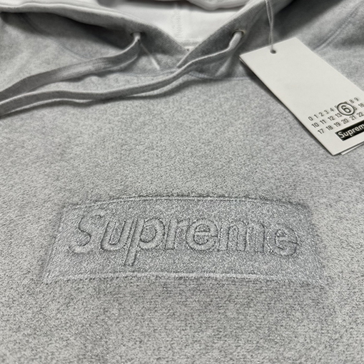 シュプリーム Supreme x MM6 Maison Margiela コラボファッションペイントフード付きフリースパーカー