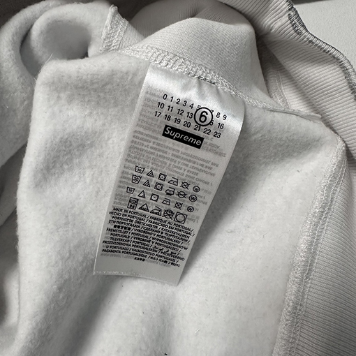 シュプリーム Supreme x MM6 Maison Margiela コラボファッションペイントフード付きフリースパーカー