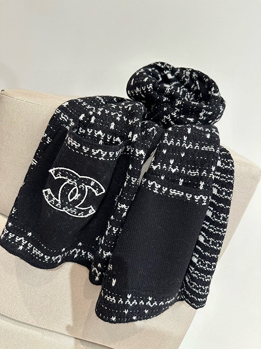 シャネルコピー ポケット付きニットマフラー