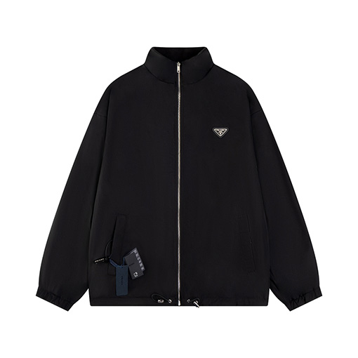 プラダスーパーコピー 三角マークの両面フリースジャケット