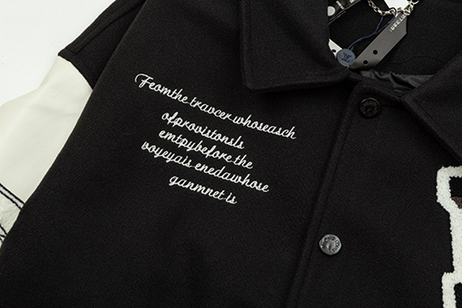 ルイヴィトン アルファベット刺繍ステッチベースボールジャージジャケット
