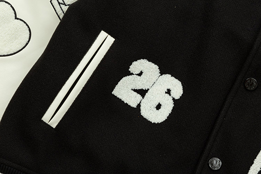 ルイヴィトン アルファベット刺繍ステッチベースボールジャージジャケット