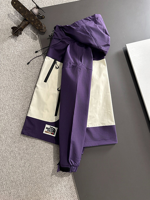 Gucci X North Face ジップアップフード付きトレンチコートジャケット