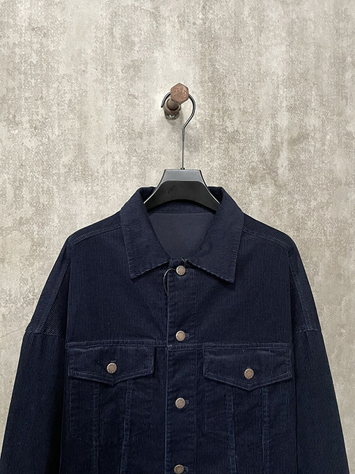 プラダ 24fw メタルバックルコーデュロイジャケット