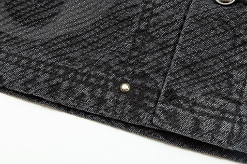 ルイヴィトンコピー 24FW チェック柄のジャカードワークデニムジャケット