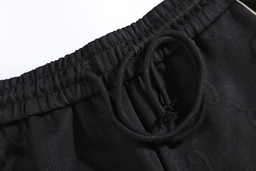グッチ 新しい暗い柄のジャカードニットパンツ