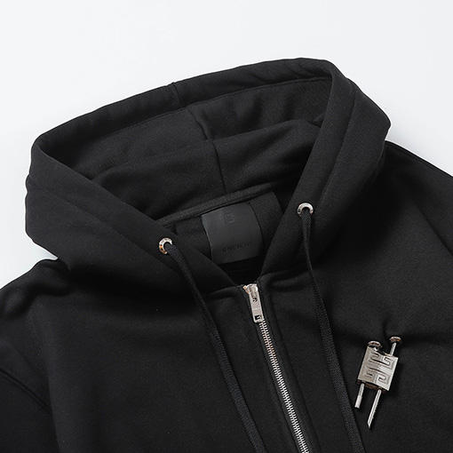 ジバンシイ 新しいロックダブルプルヘッド重工業フリースジッパーコート