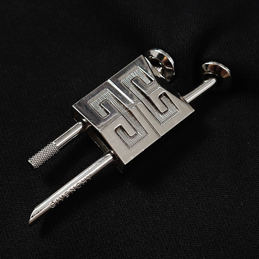 ジバンシイ 新しいロックダブルプルヘッド重工業フリースジッパーコート