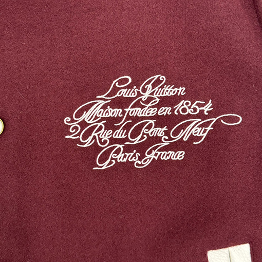 ルイヴィトンスーパーコピー 刺繍ウールベースボールジャケット