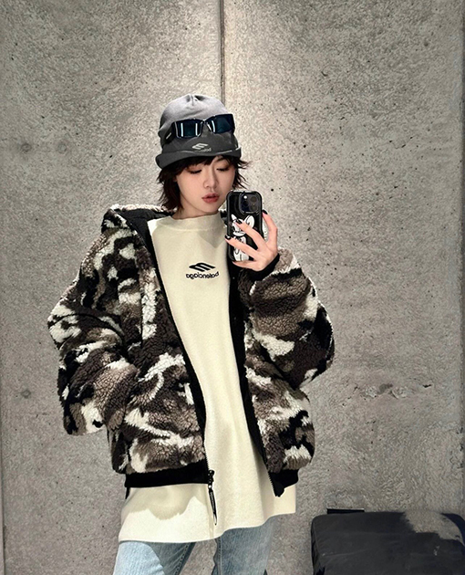 バレンシアガ 新しい雪の迷彩ファッション綿服