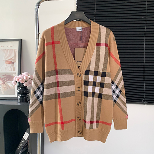 バーバリー コピー BURBERRYストライプニットカーディガン