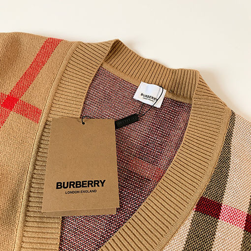 バーバリー コピー BURBERRYストライプニットカーディガン