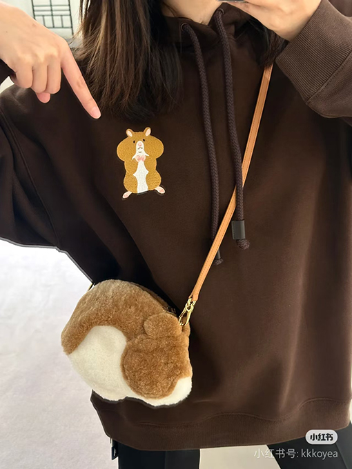 ロエベ コラボレーション刺繍ウサギフード付きパーカー