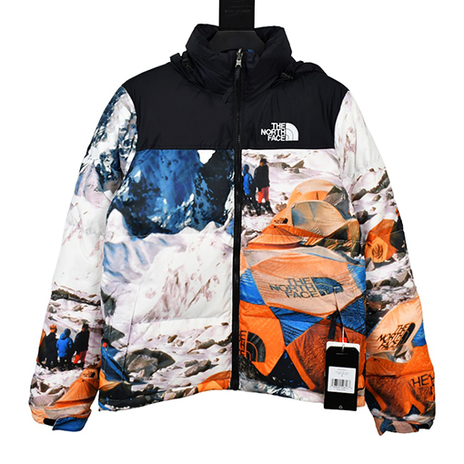 ノースフェイス ダウンジャケットTHE NORTH FACE×INVINCIBLE PRINTDE NUPTSE JACKET