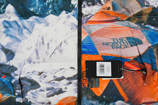 ノースフェイス ダウンジャケットTHE NORTH FACE×INVINCIBLE PRINTDE NUPTSE JACKET