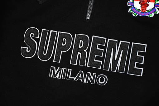 シュプリーム 22FW Milano Half Zip Pullover ACミラン限定ハーフジッププルオーバーパーカー