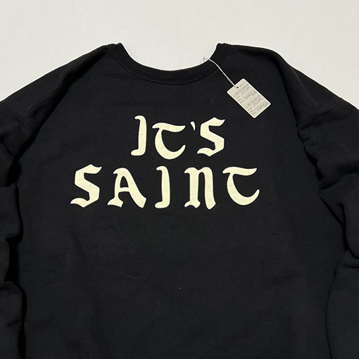セント マイケル スウェットTシャツ スーパーコピー SAINT Mxxxxxx CREW SWT/IT'S SAINT/BLK
