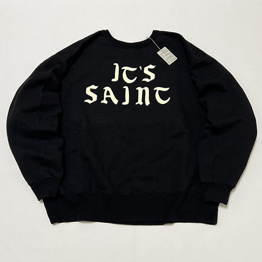 セント マイケル スウェットTシャツ スーパーコピー SAINT Mxxxxxx CREW SWT/IT'S SAINT/BLK