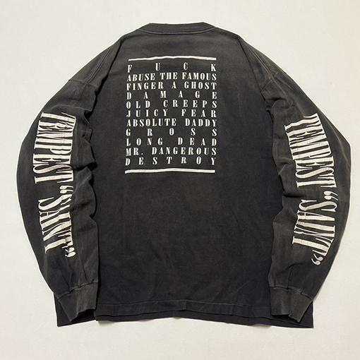 セント マイケル長袖 Tシャツ コピー TEE/TEMPEST/BLK 'TEMPEST SAINT'