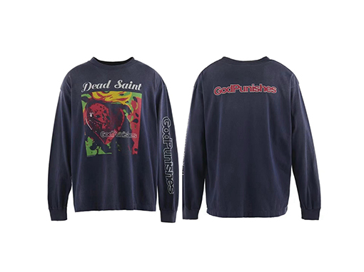 セント マイケル SAINT MICHAELロゴ プリントメンズ Tシャツ  ロンT  長袖の通販
