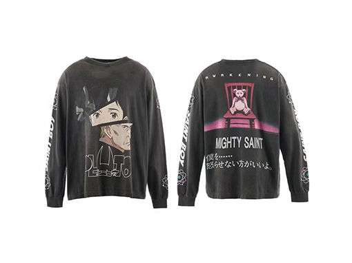 セント マイケル×Netflixアニメ「プルートゥ」ヴィンテージ風”Tシャツ