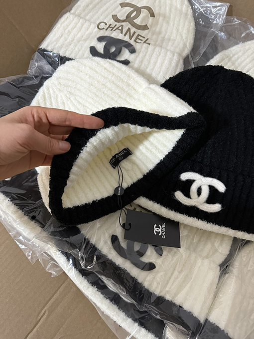 シャネル  ウールニット帽
