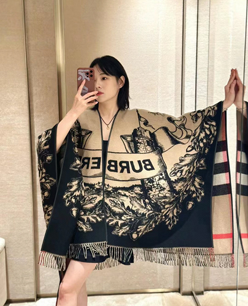 バーバリースーパーコピー 両面ショールケープ