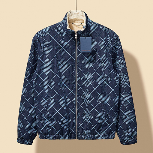 ルイヴィトンスーパーコピー 24 FW 新しいテールライトデニム羊毛コート